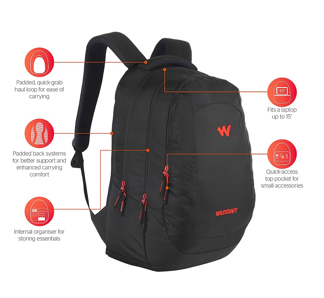 wildcraft peza laptop backpack